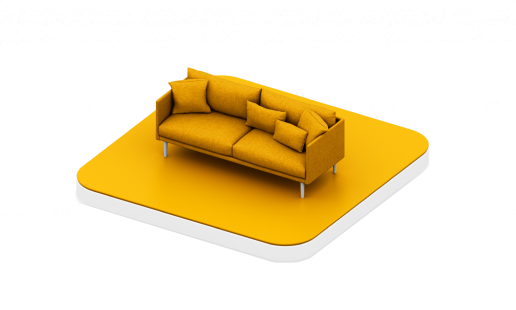 Gelbes Sofa